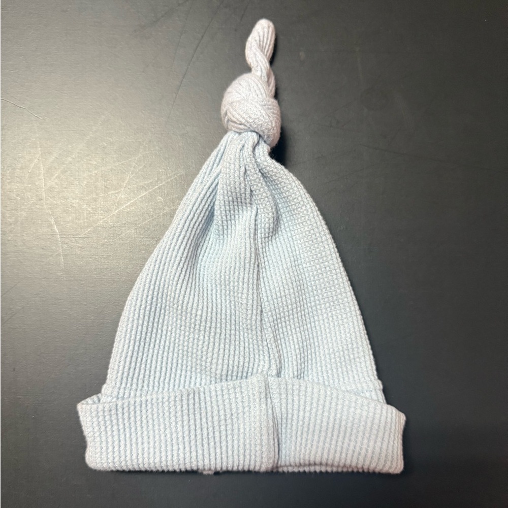 Spearmint Love Blue Waffle Baby Hat